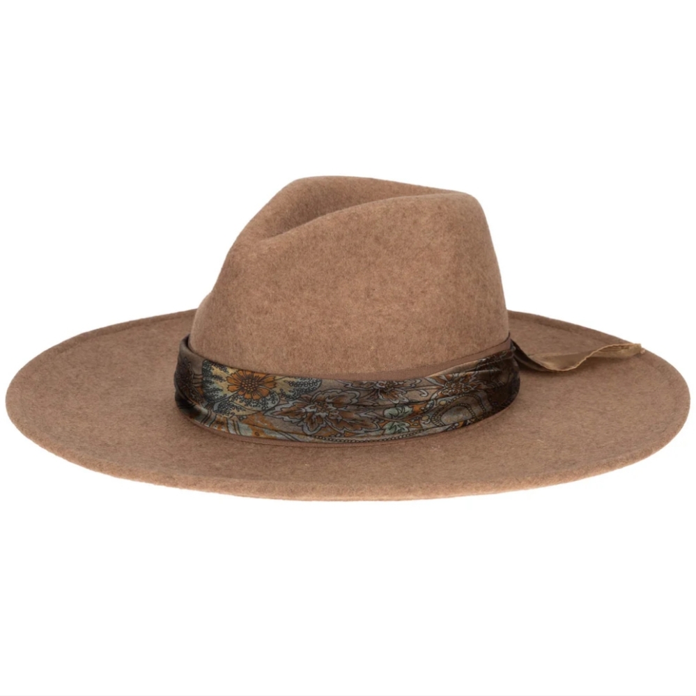 Bandana Cover Band Wool Felt Fedora